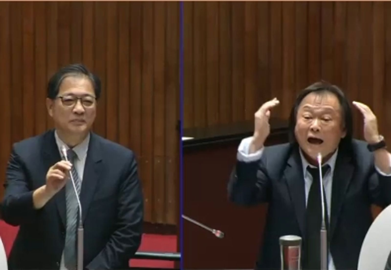 王世堅在院會質詢鄭銘謙。圖/翻攝自立法院議事轉播頻道