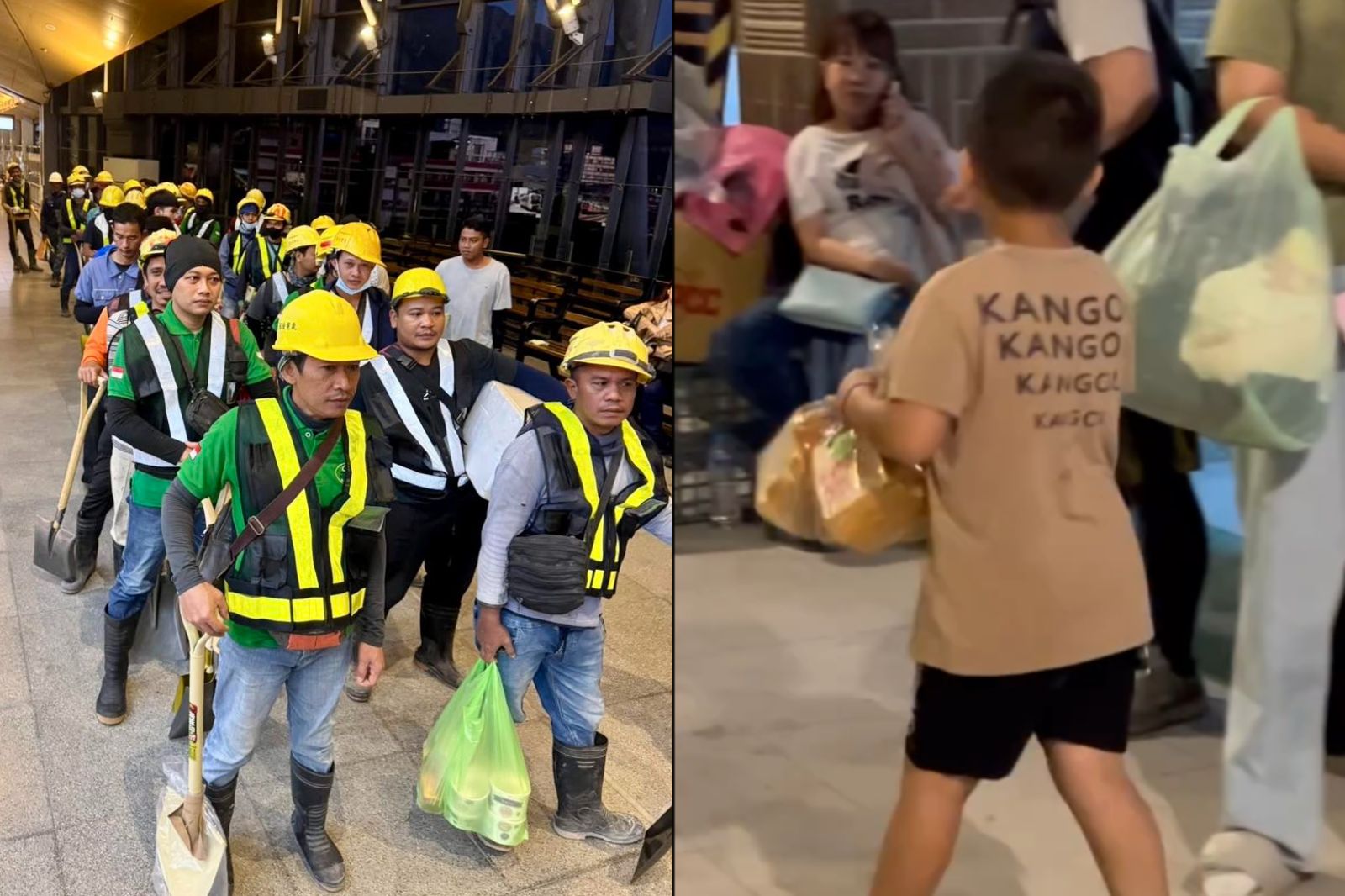 男童光復災區逐一發麵包送愛　暖爆145萬人！「印尼超人」也棄休假組團救災
