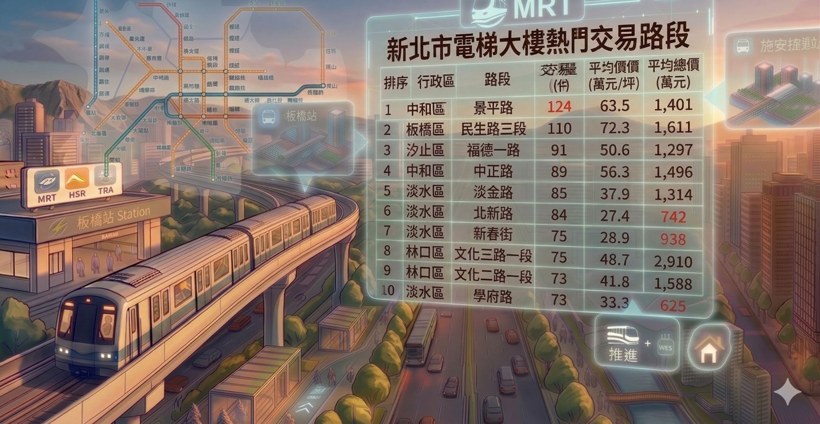 新北搶手熱門電梯宅路段出爐！中和景平路稱王　淡水有700萬有找的甜甜價