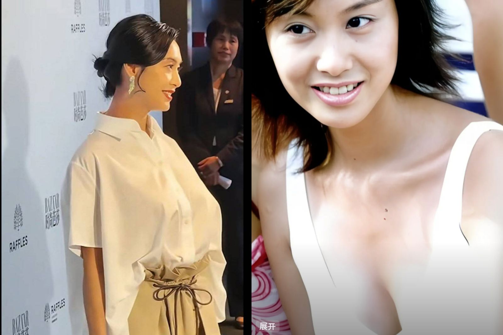 90年一代美胸也垂了？　朱茵遭疑真空上陣畫面略顯尷尬