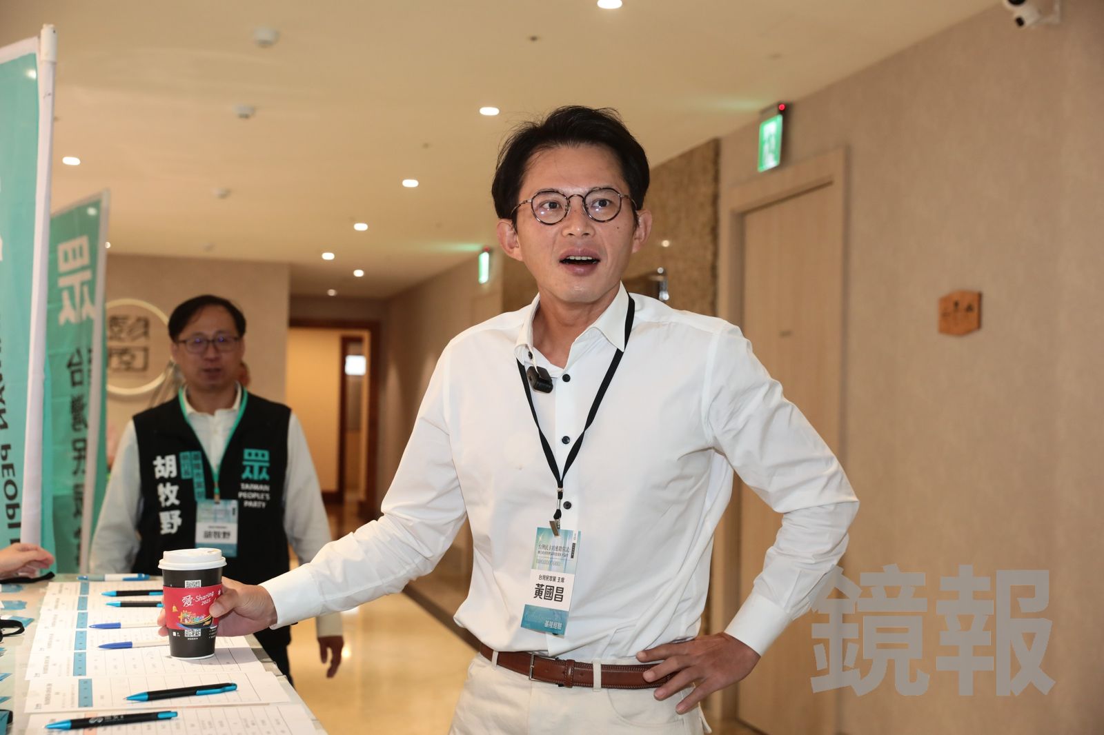 被問及藍白合民調整合方式，黃國昌強調會先從改革政策著手。（圖／林煒凱攝）