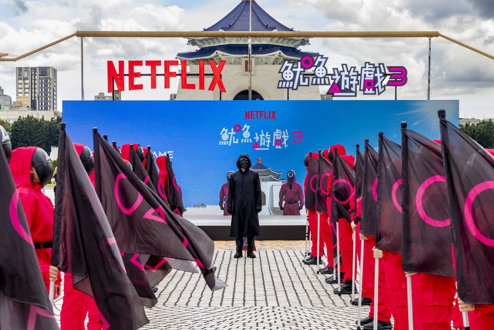 活動現場還可以體驗「小魷戲」。Netflix提供