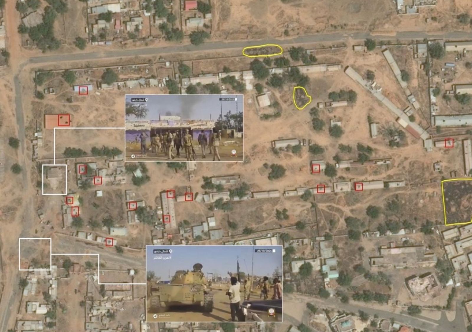 蘇丹北達佛州首府法希爾被RSF攻陷後屍橫遍野。圖/翻攝自X/@HRL_YaleSPH