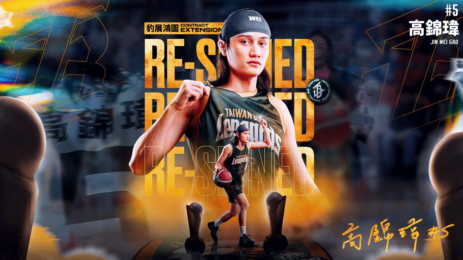 TPBL／高錦瑋與雲豹續約！顏行書：盼打造「一人一城」