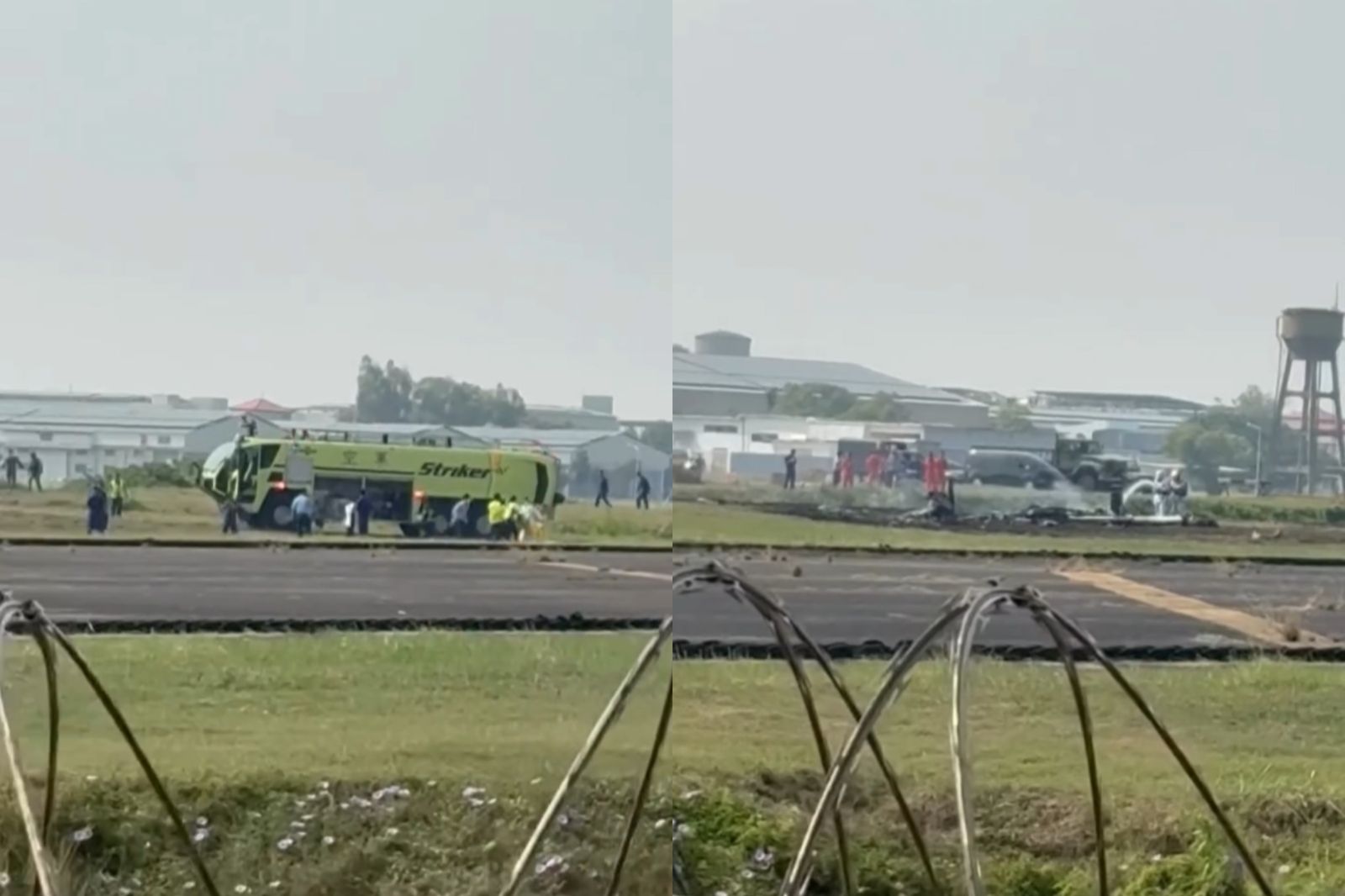 空軍T-34初級教練機墜毀…2中校殉職 「燒焦剩殘骸」畫面曝
