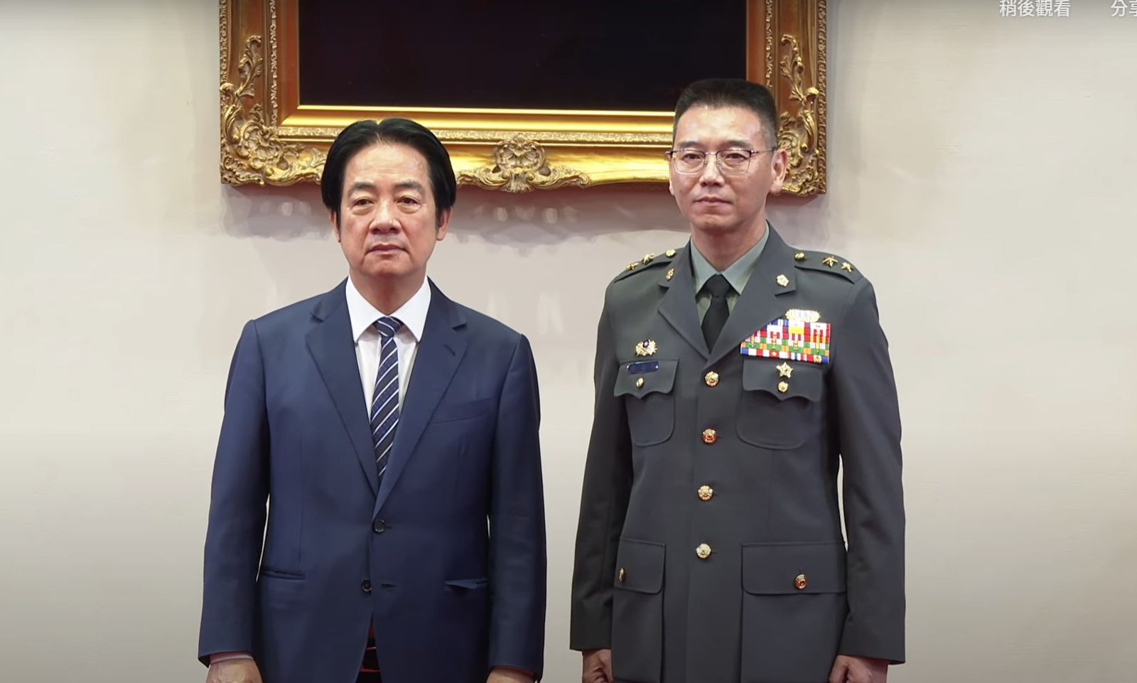 國軍將官晉任　賴清德：加速打造「台灣之盾」