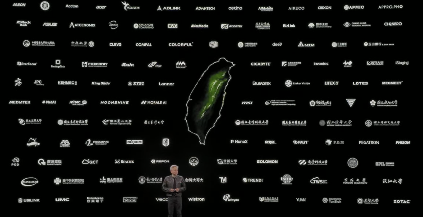黃仁勳演講揭最新版輝達夥伴牆　兆元宴企業全入列