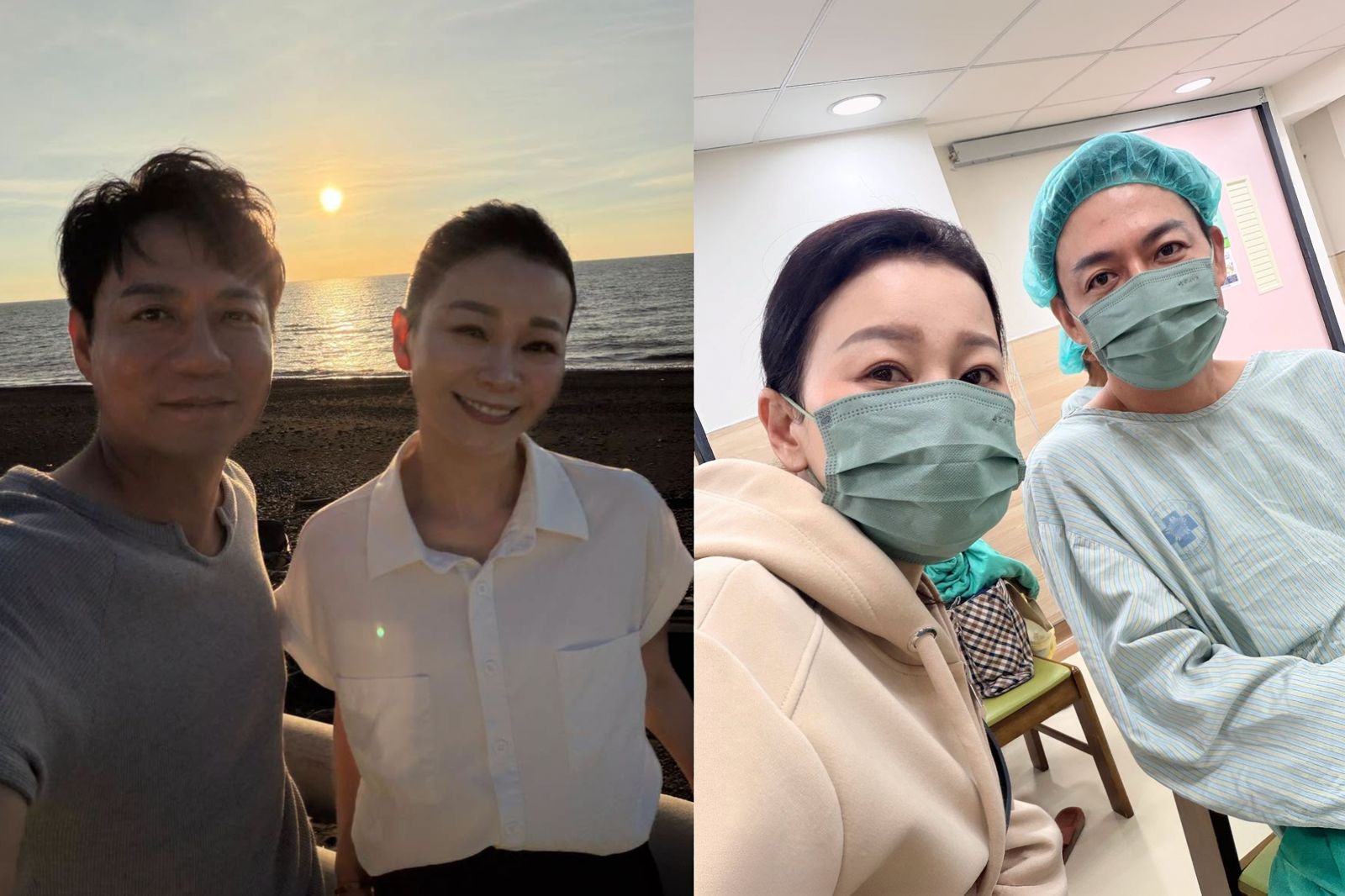 20261022陳隨意因聲帶長結節接受手術,老婆謝宜君全程陪伴。圖/翻攝謝宜君 Yi Chun 臉書