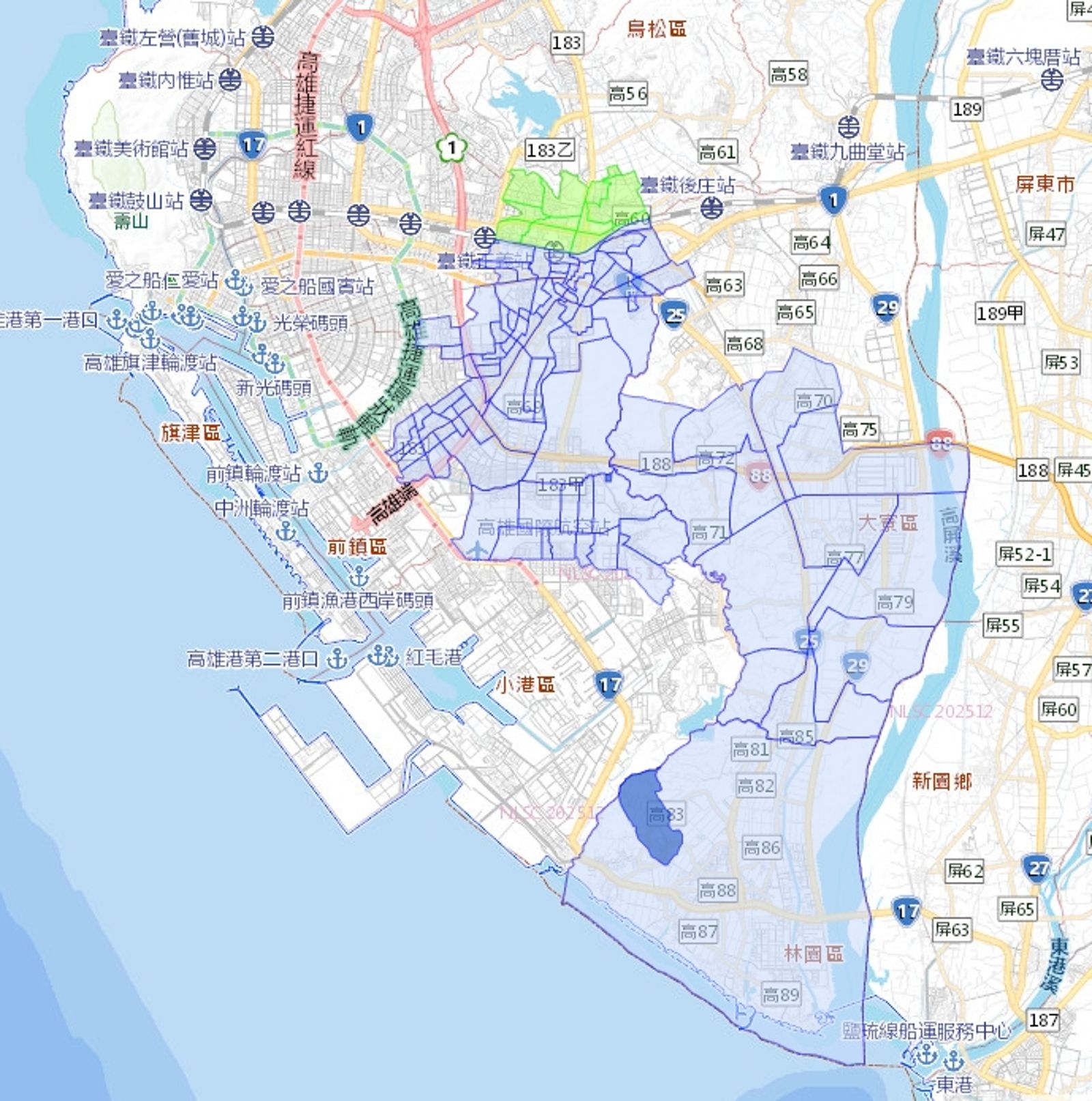 受影響範圍。圖／台水公司