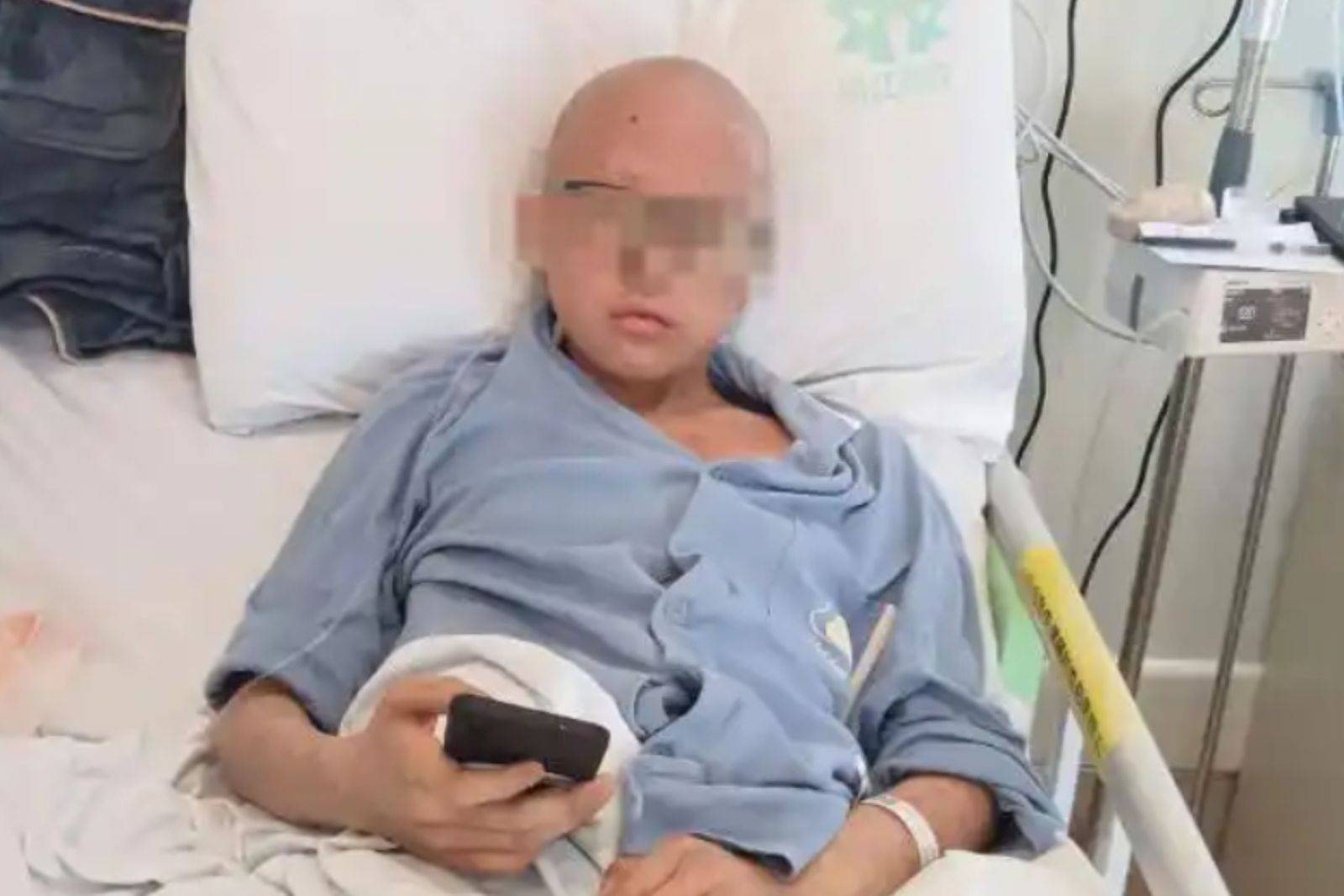 任姓少年罹患非霍奇金氏淋巴瘤。圖／翻攝人民日報