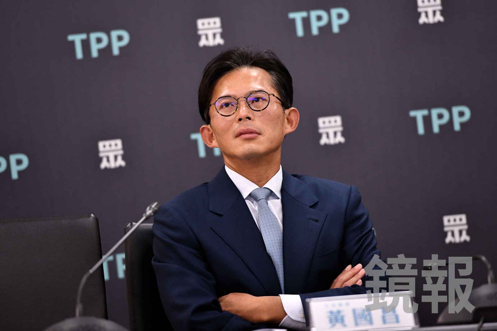 對於王義川指控與跟拍狗仔有關，黃國昌並未正面回應，僅反批王義川「潑髒水」。（圖／李智為攝）