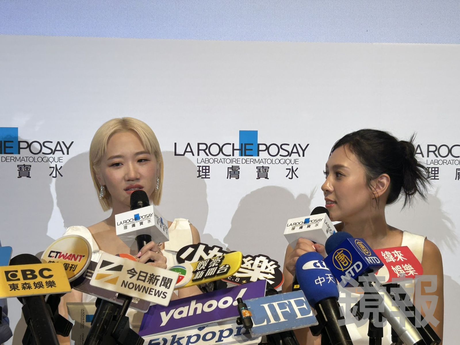 Lulu（左）分享和陳漢典的日常。右為朱芯儀。吳昕蓓拍攝