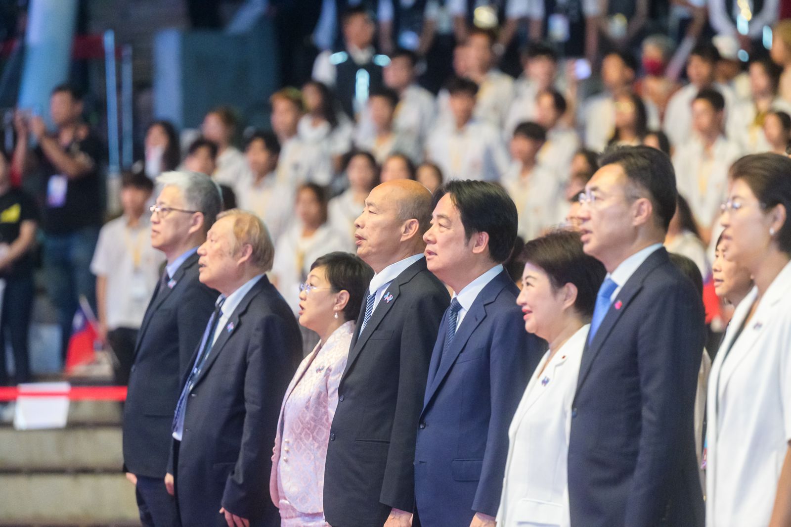 賴清德、韓國瑜出席國慶晚會 盼團結台灣、落葉歸根