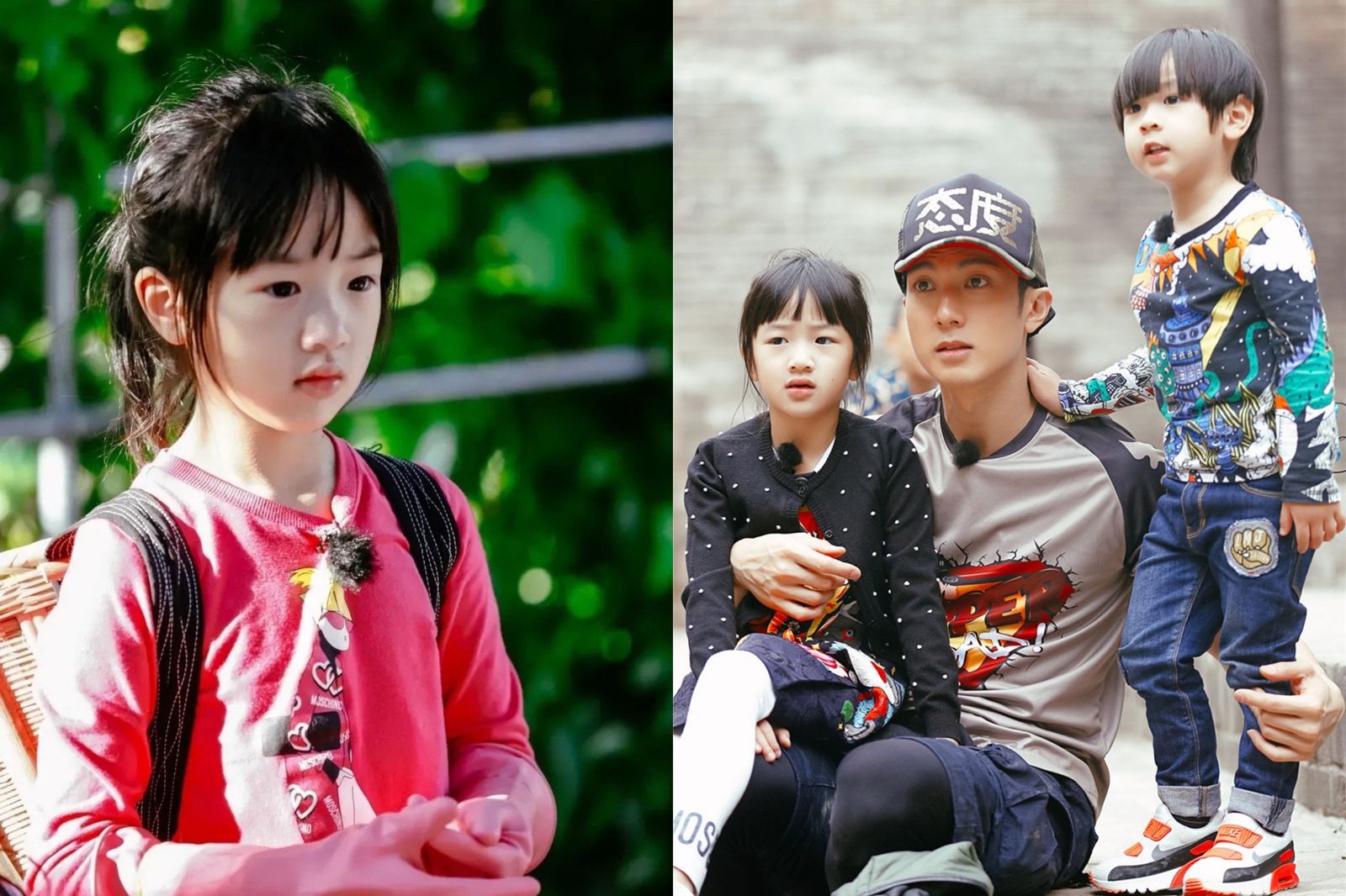 NeiNei（吳欣怡）2017年隨父親參加親子真人秀《爸爸去哪兒5》。翻攝微博