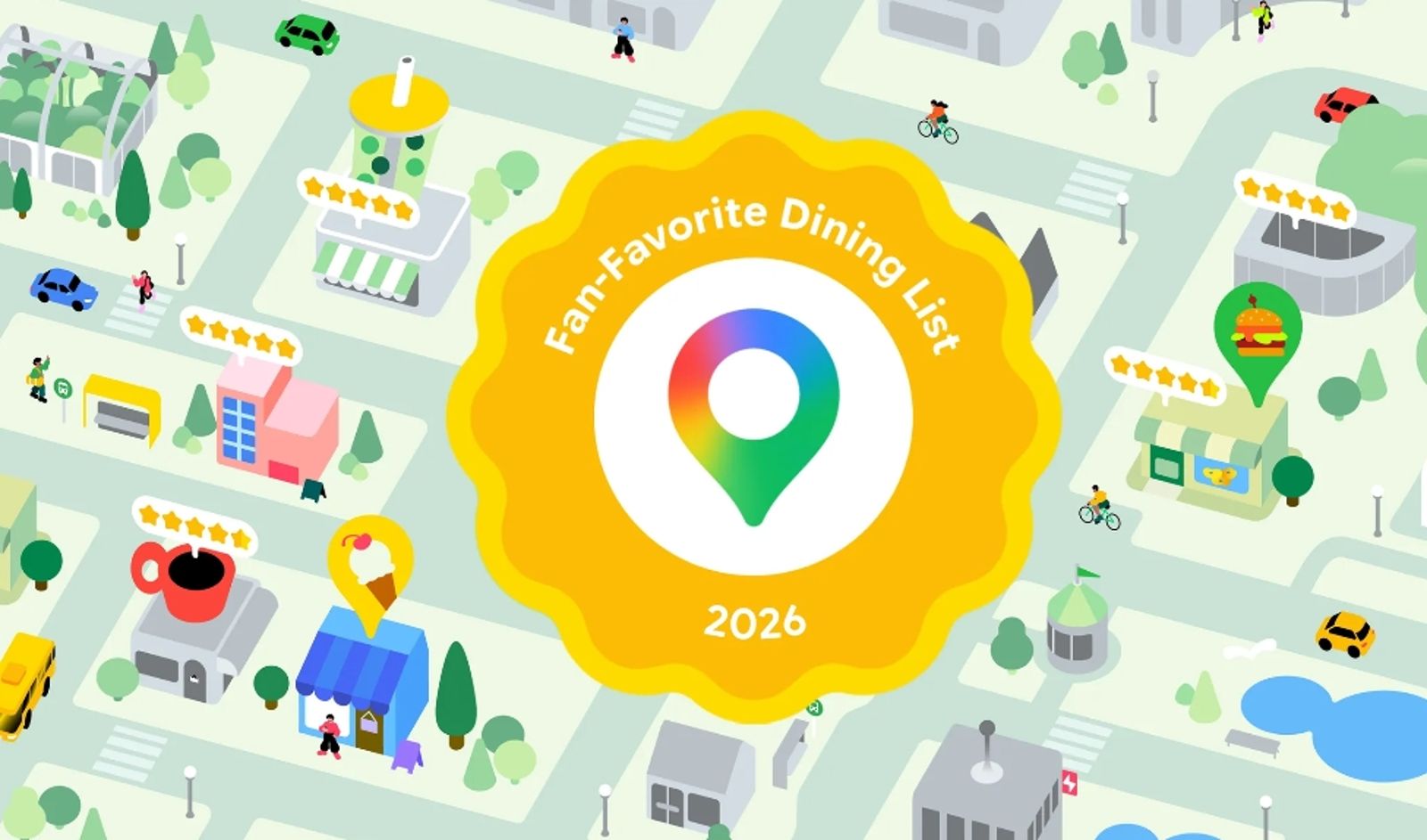 Google地圖首揭全球10城美食榜,紐約與東京老店奪導航冠軍,抹茶、麻糬狂熱席捲全球。圖/翻攝自Google
