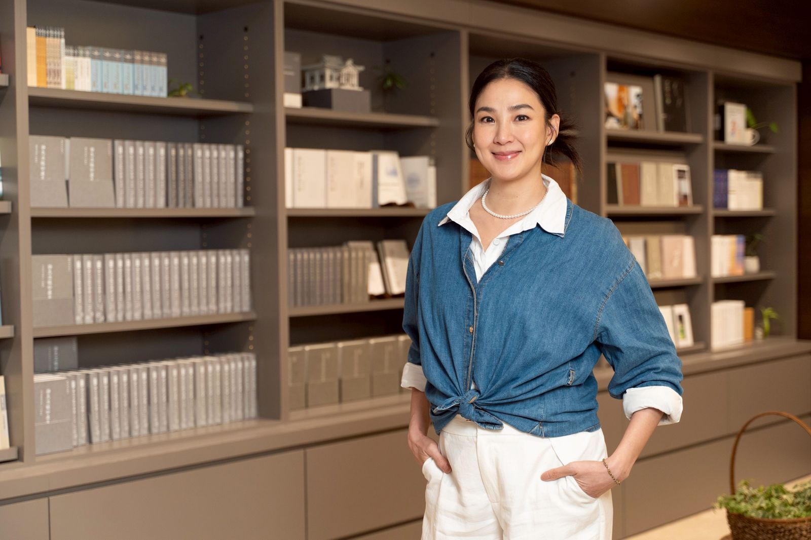 洪小鈴出席《生命的麥田》記者茶敘。大愛電視提供