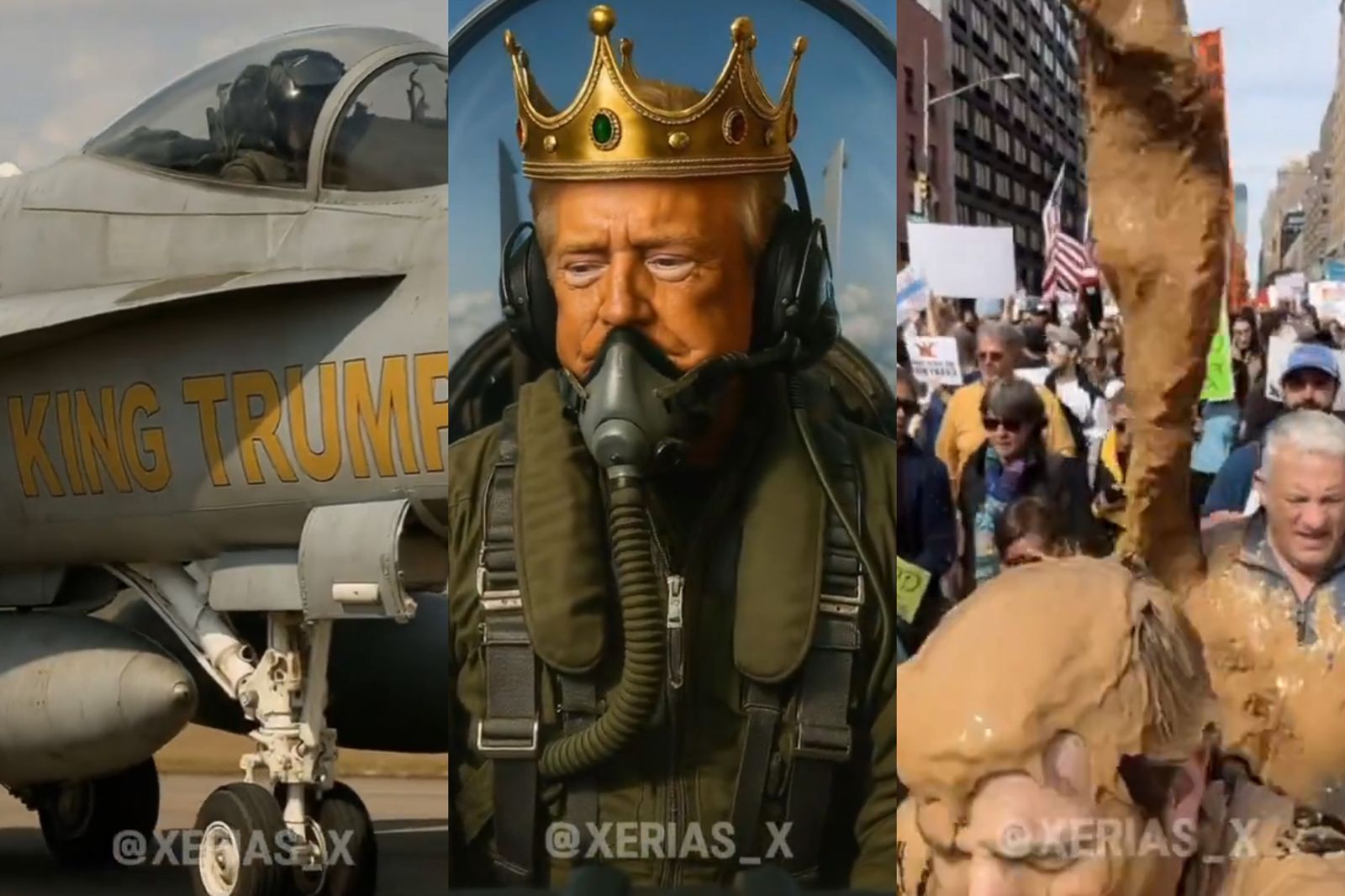 美700萬人上街抗議！川普幼稚反擊「駛戰機炸屎噴民眾臉」　超噁畫面曝
