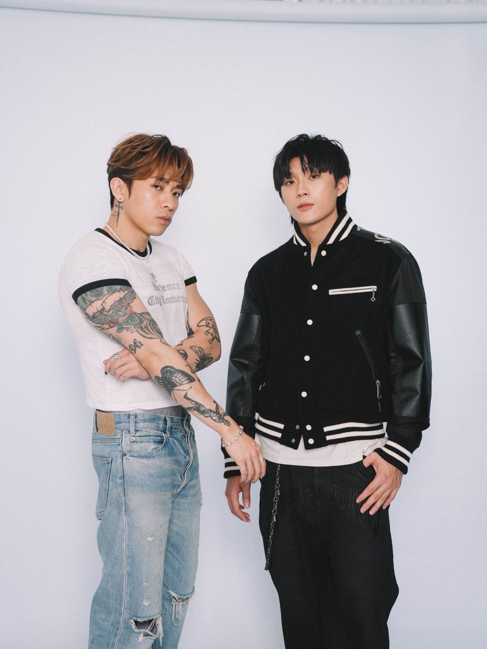 Juice Boy（左）邀香港歌手Tyson Yoshi合作新單曲〈別說再見〉。華納音樂提供