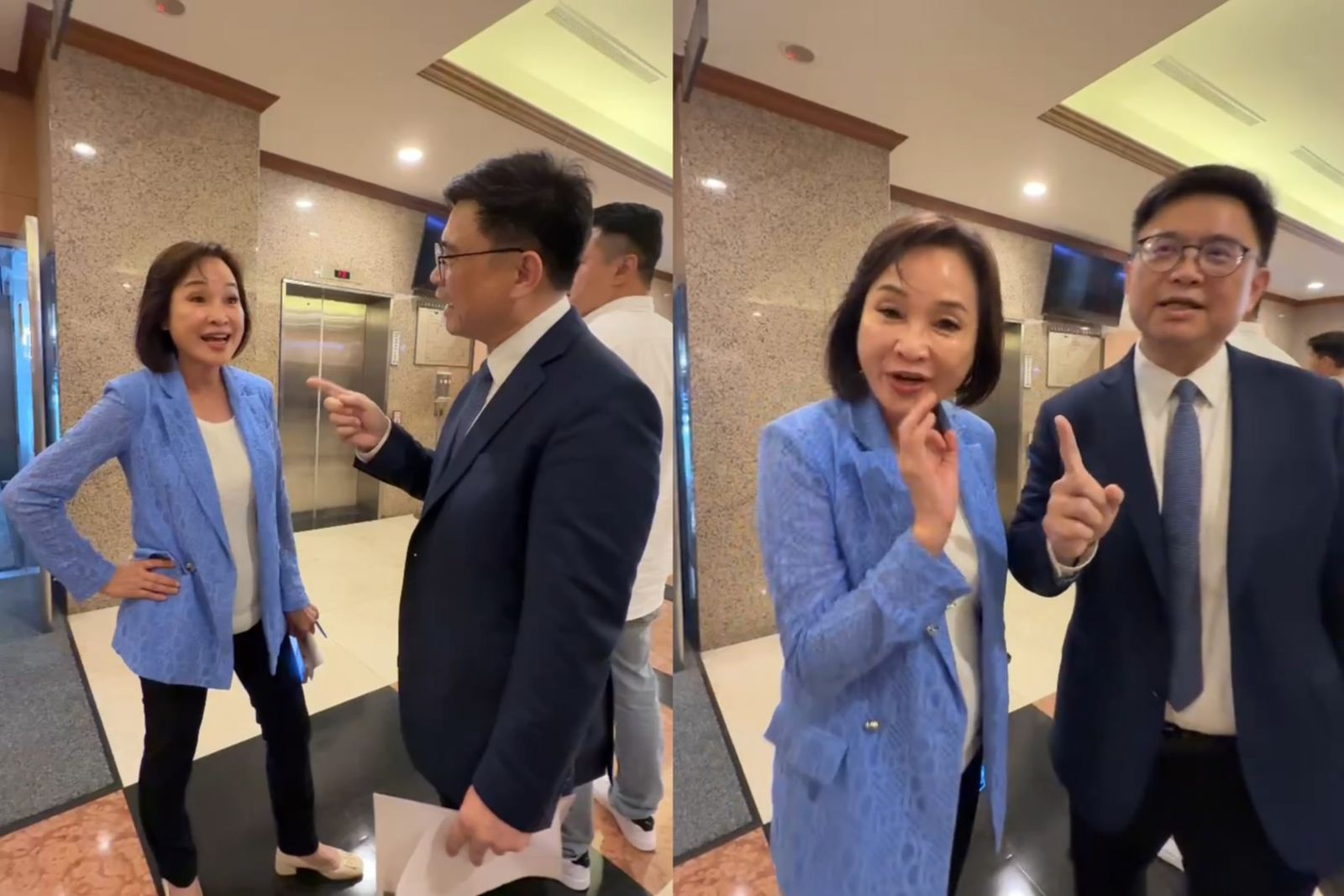 賴瑞隆不滿遭影射砂石案嗆告柯志恩 兩人立院狹路相逢互罵場面火爆