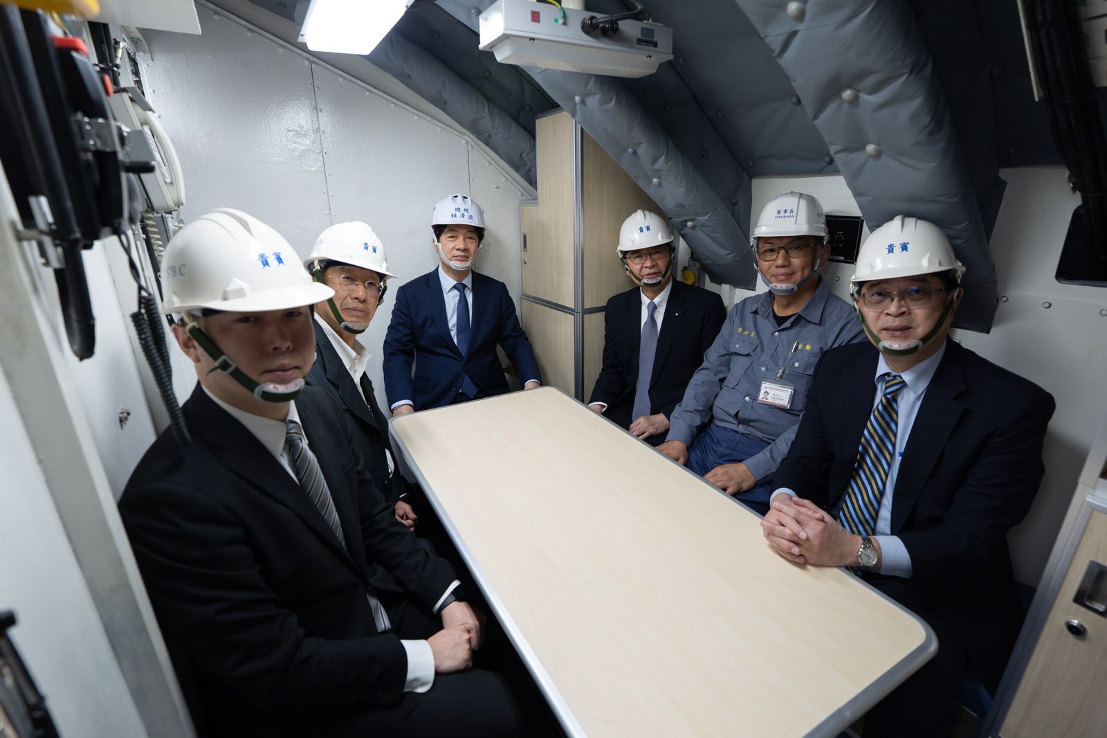 賴清德首度登艦視導海鯤號，海鯤號內部畫面曝光。（圖／總統府提供）