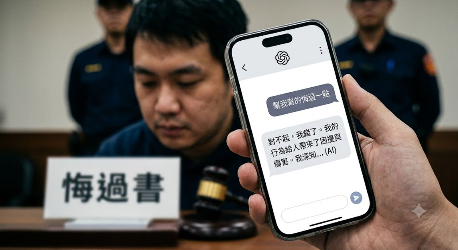 下指令叫 AI「寫悔過一點」!偷拍狼被檢察官抓包:犯後態度不佳
