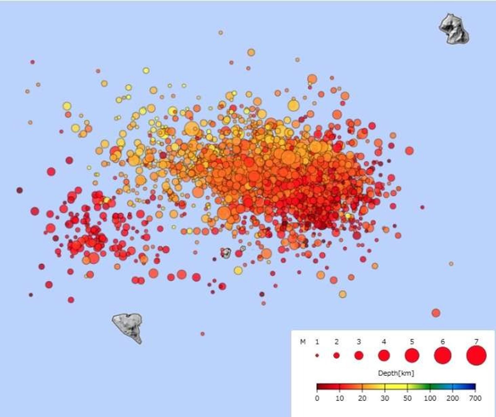 吐噶喇群島自6月底以來地震活動相當頻繁。翻自《南日本新聞》