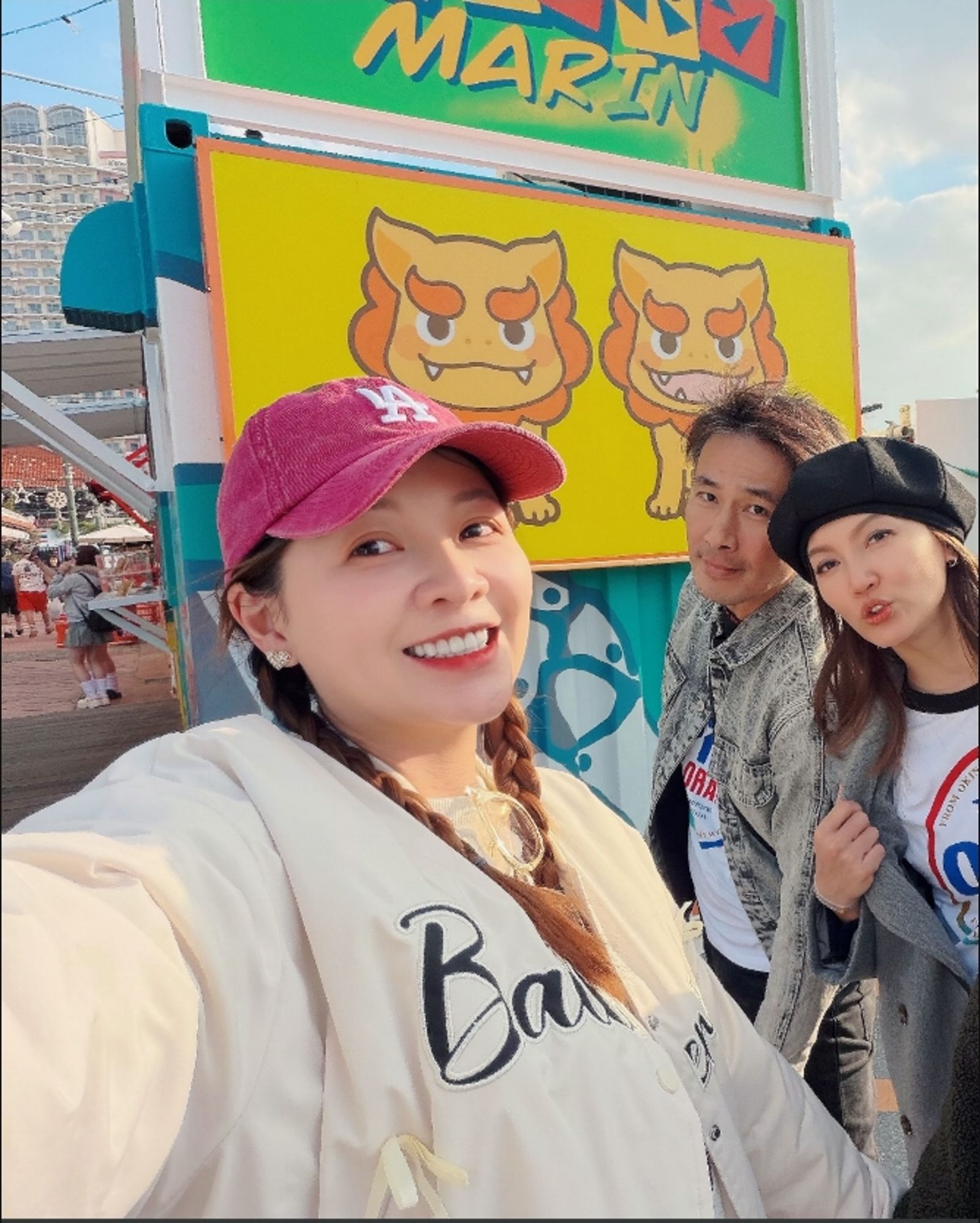 謝京穎(左起)與傅子純夫妻到沖繩旅遊,沒想到竟是最後一次。翻攝IG @orange_hsieh