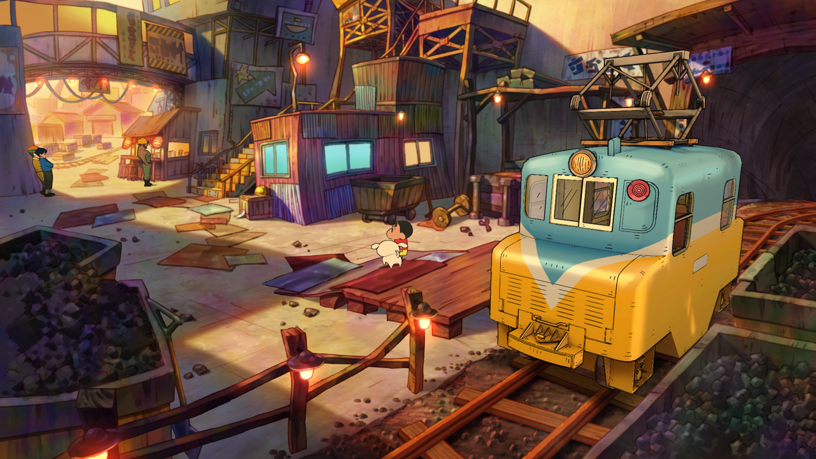 《蠟筆小新 煤炭鎮的小白》遊戲截圖。圖／傑仕登提供