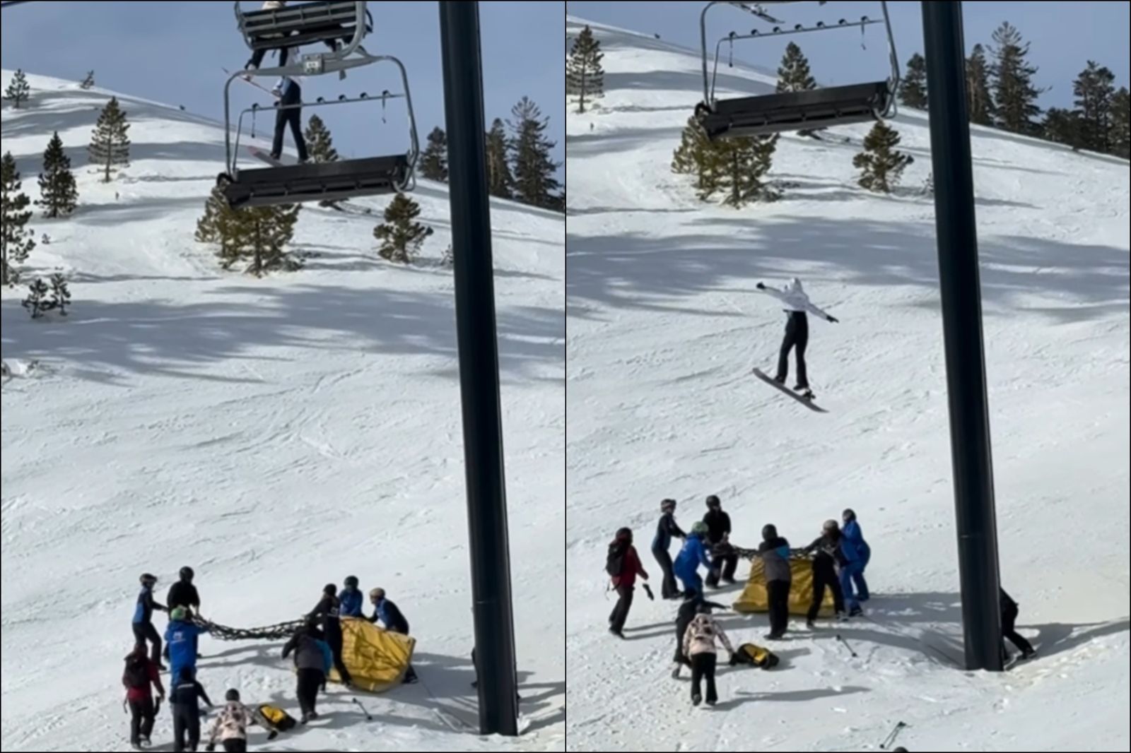 想上山滑雪…12歲少女「從高空纜車重摔」驚悚畫面瘋傳！安全網沒接住她