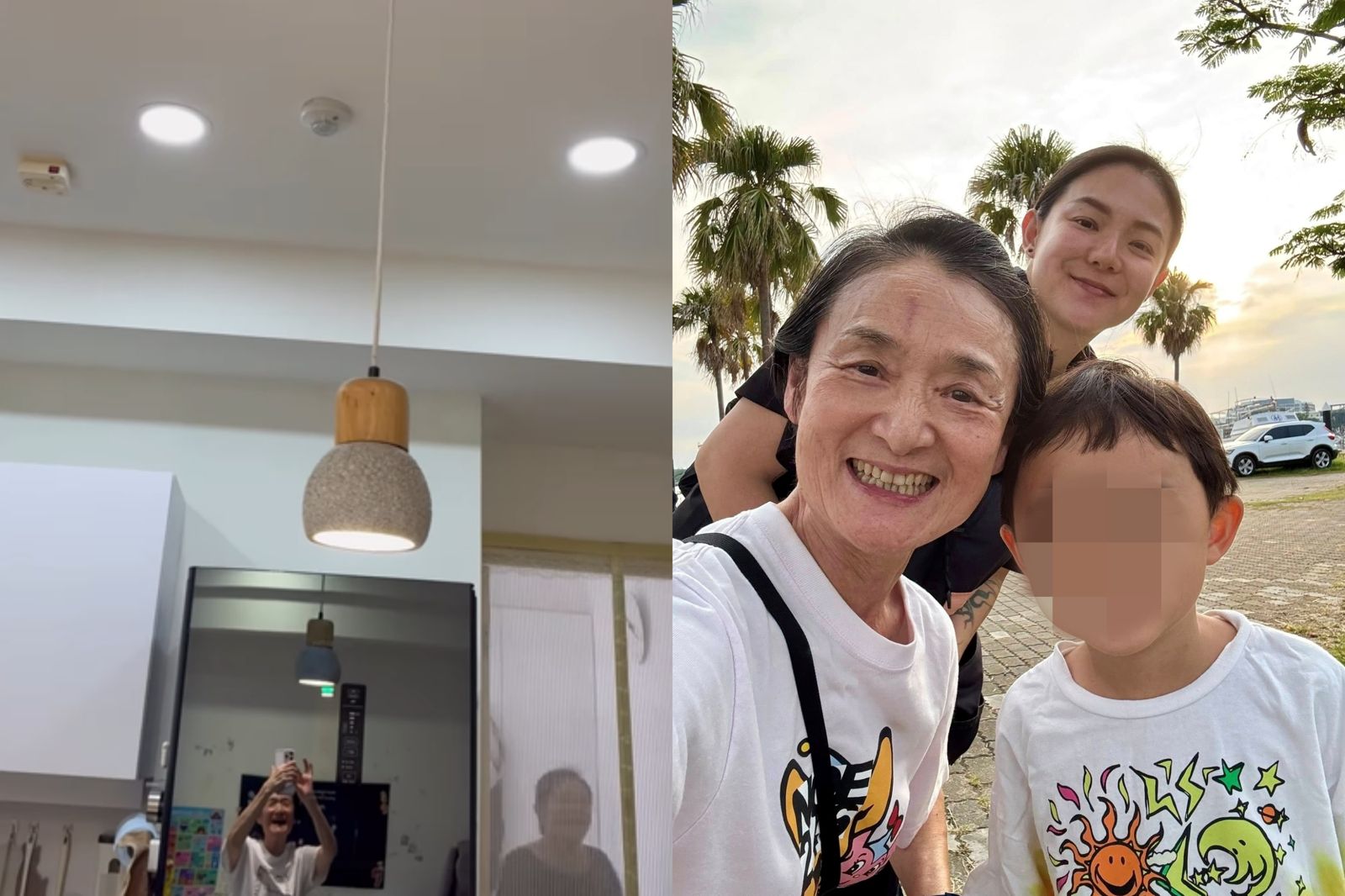 歐陽靖「搖滾區第一排」颱風夜受驚嚇　「勇嬤」譚艾珍手機記錄時況