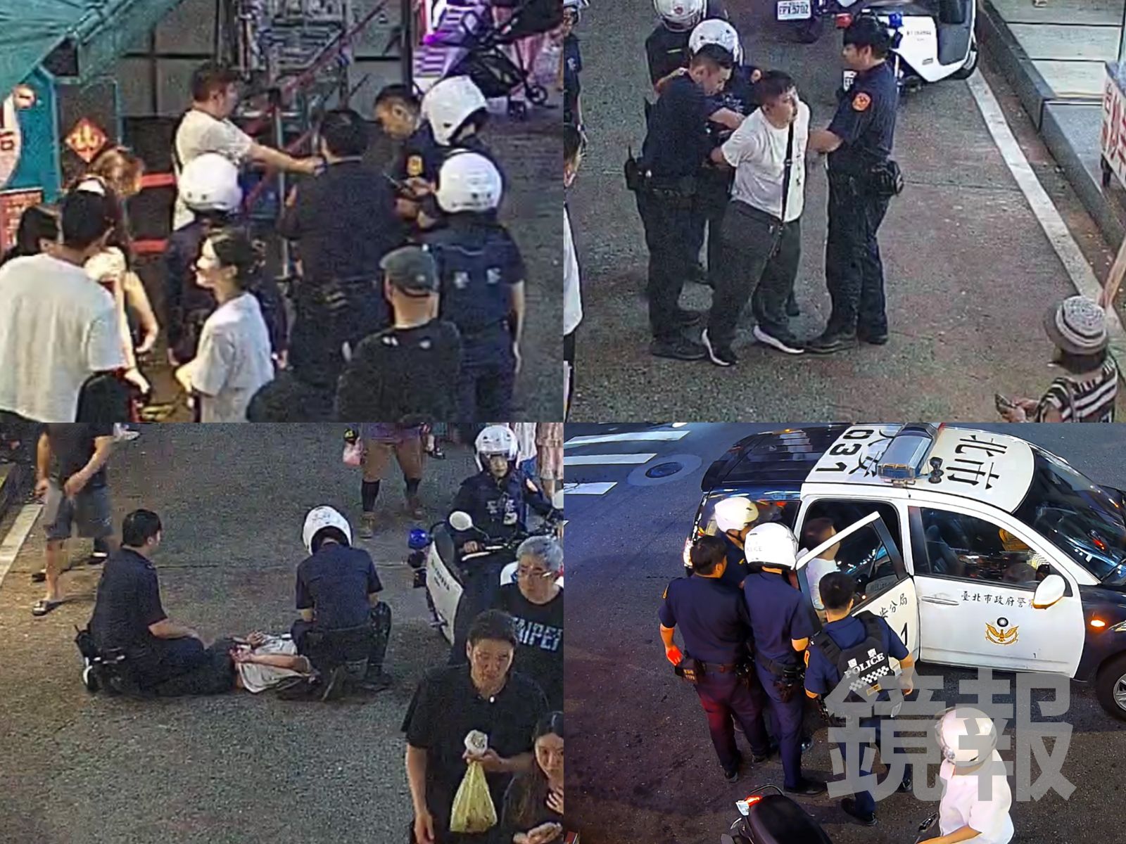 獨家鏡頭/醉男大鬧邰哥一日鹹水雞!失控踹警遭壓制 上演夜市「在地」人生