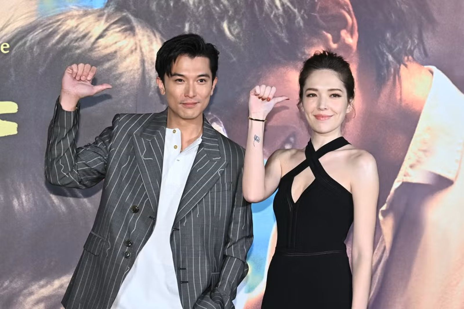 邱澤(左)、許瑋甯(右)因拍攝電影《當男人戀愛時》相戀,交往後星運同步飆升。翻攝金盞花大影業臉書