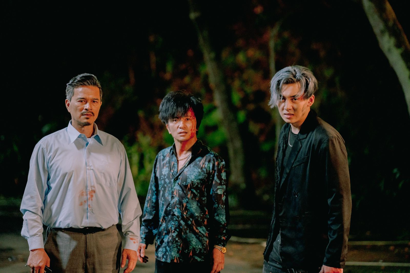 李興文(左起)、唐從聖、葛兆恩在《解碼》中有吃重演出。獨具慧眼文創＆Enjoy TV提供