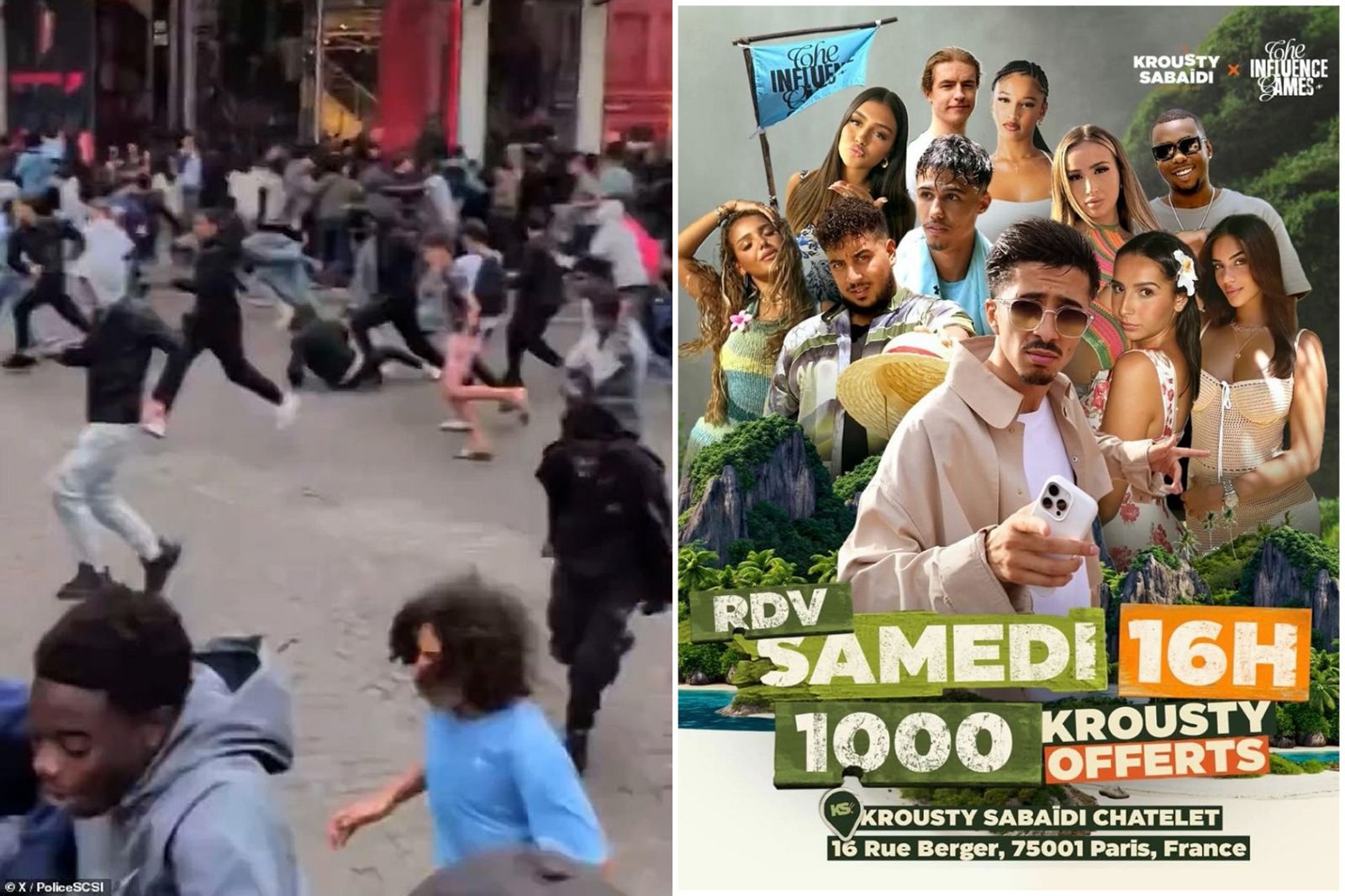 41J肉聲／百萬網紅在巴黎發雞排回饋粉絲　恐怖！變3千人「喪屍暴動」