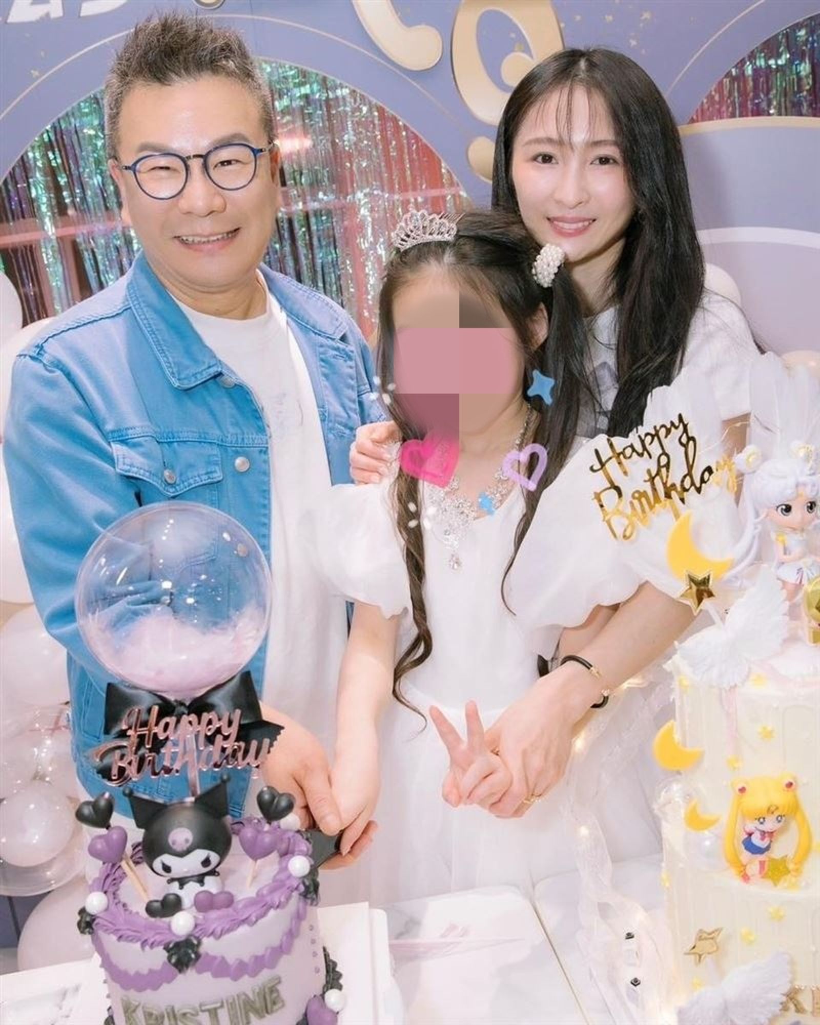 沈玉琳(左)為妻子芽芽(右)、女兒瘦身。翻攝沈玉琳臉書