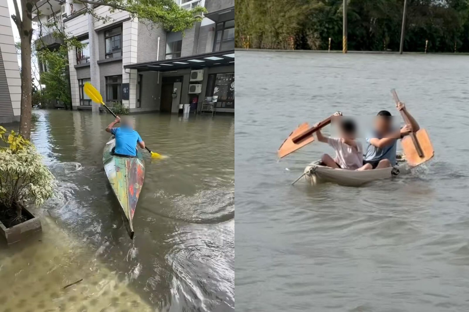 做大水如老宜蘭人日常！網驚「獨木舟、木筏、小船」家戶具備
