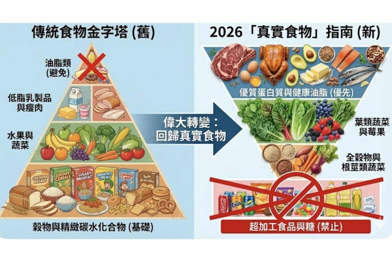 全脂牛奶、蛋黃、牛油都能吃？美國最新飲食指南推翻40年健康觀念