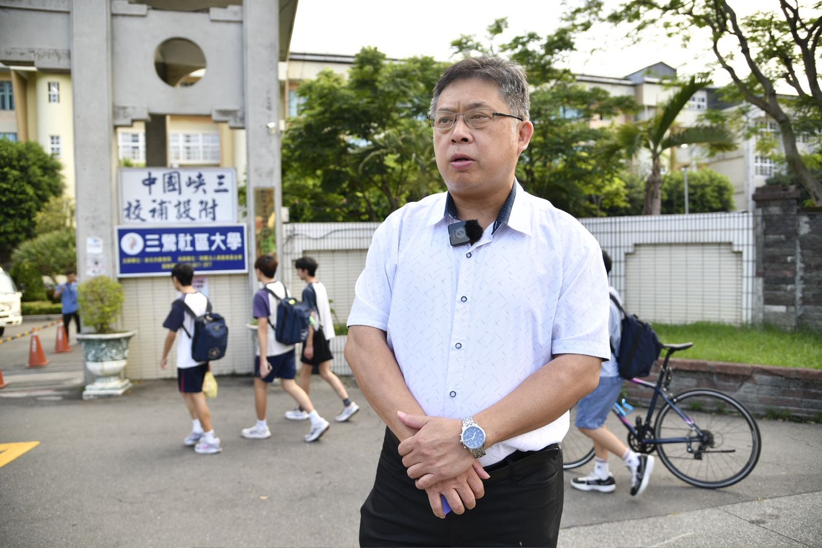 三峽國中校長林武龍。攝影李智為