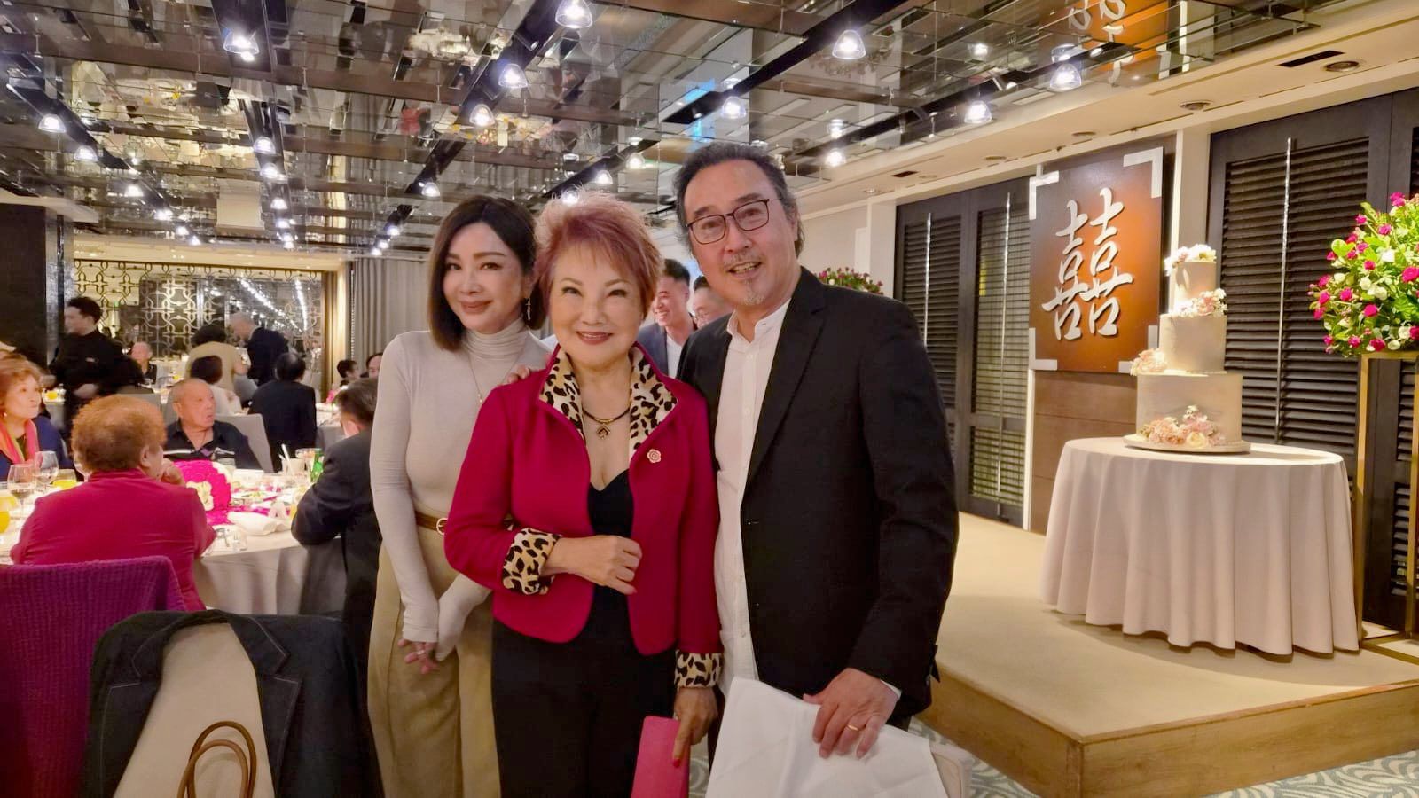 陳美鳳（左起）、楊燕、趙樹海都出席宴會。翻攝陳美鳳臉書
