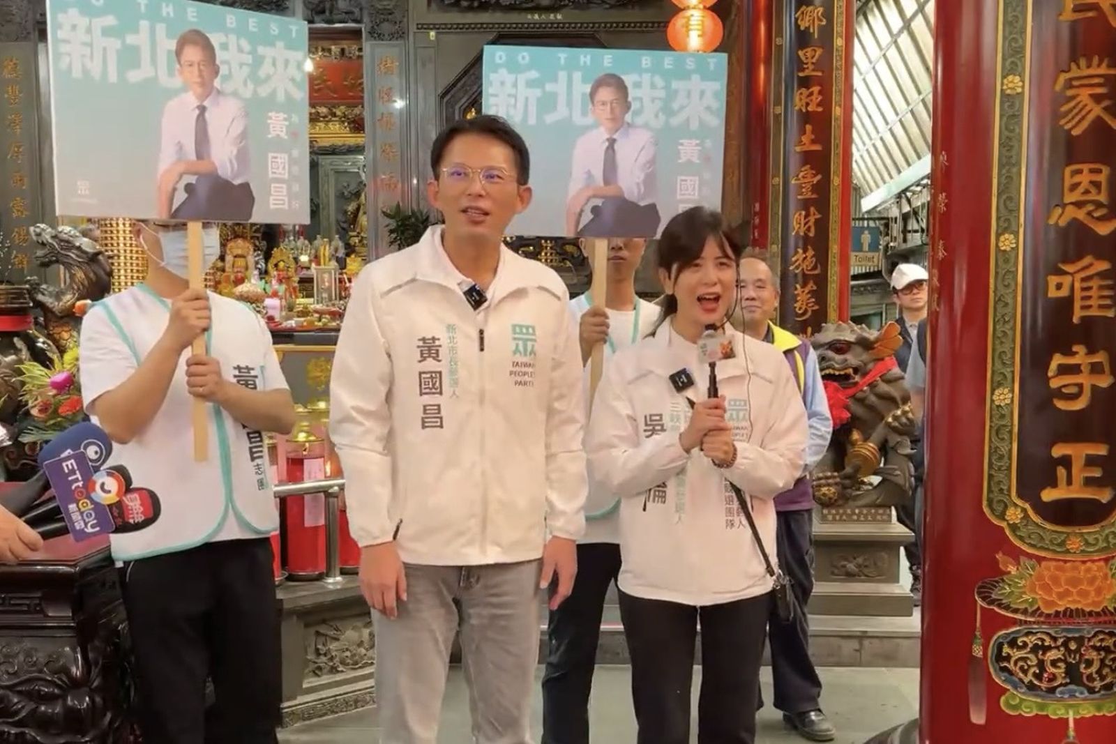 黃國昌年後首次掃街又遭嗆「超速仔」　還遇民眾驚訝問：真的要選市長？