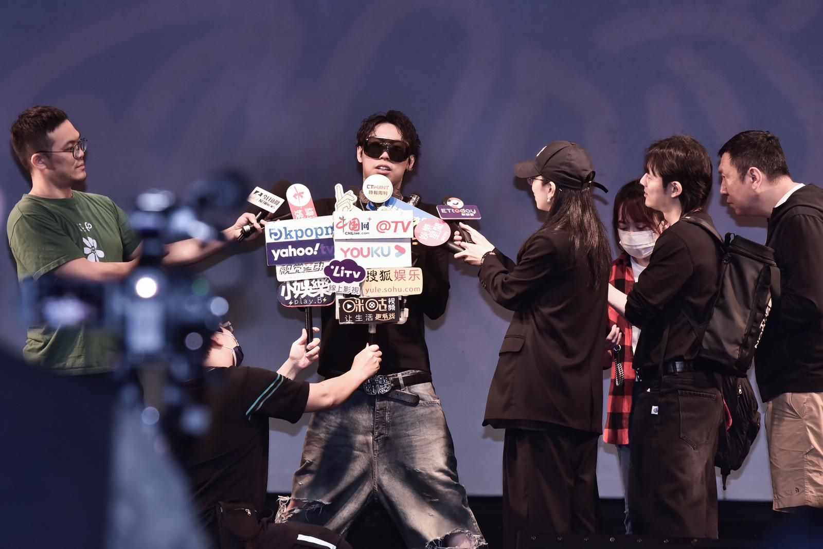 PSY.P楊俊逸9日開唱吸引大批媒體到場。尤嬿妮攝