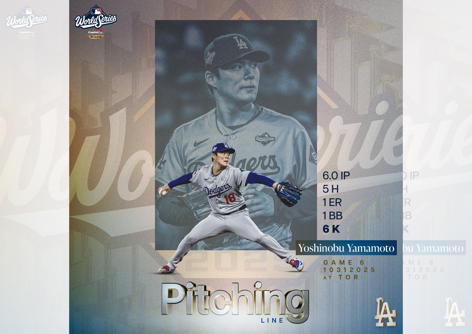 山本由伸6局好投奠勝基 道奇力退藍鳥逼進世界大賽第7戰