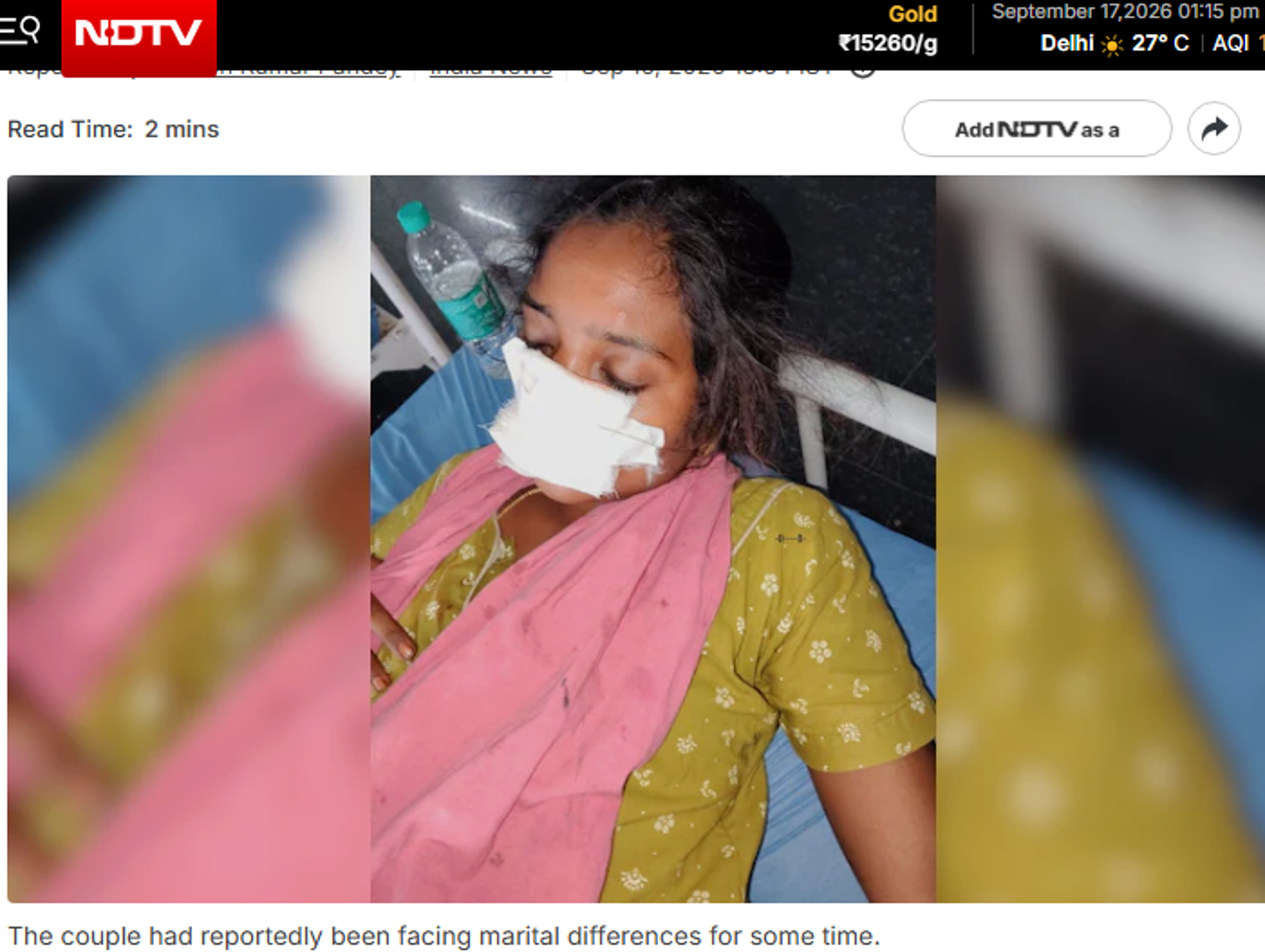 不滿老婆跑回娘家!恐怖人夫追上門「咬爛鼻子」...岳父也遭殃
