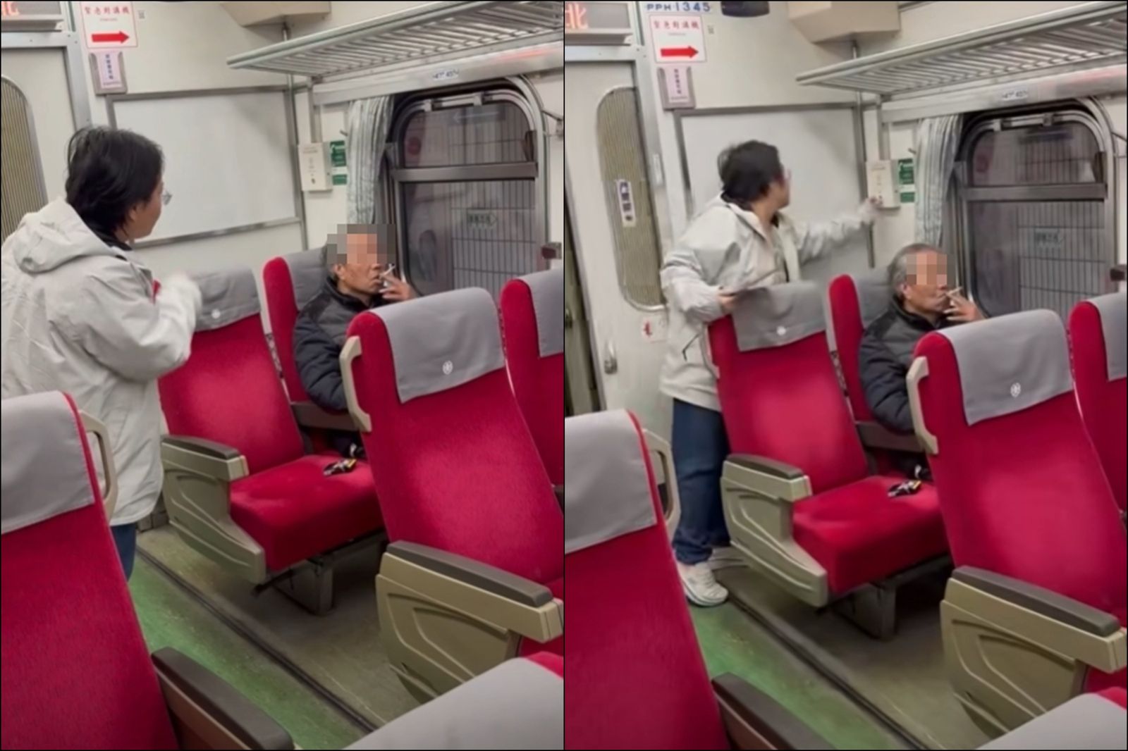台鐵車廂驚見老翁吞雲吐霧！囂張嗆勸阻乘客：你叫啊…網看傻：回到40年前了？