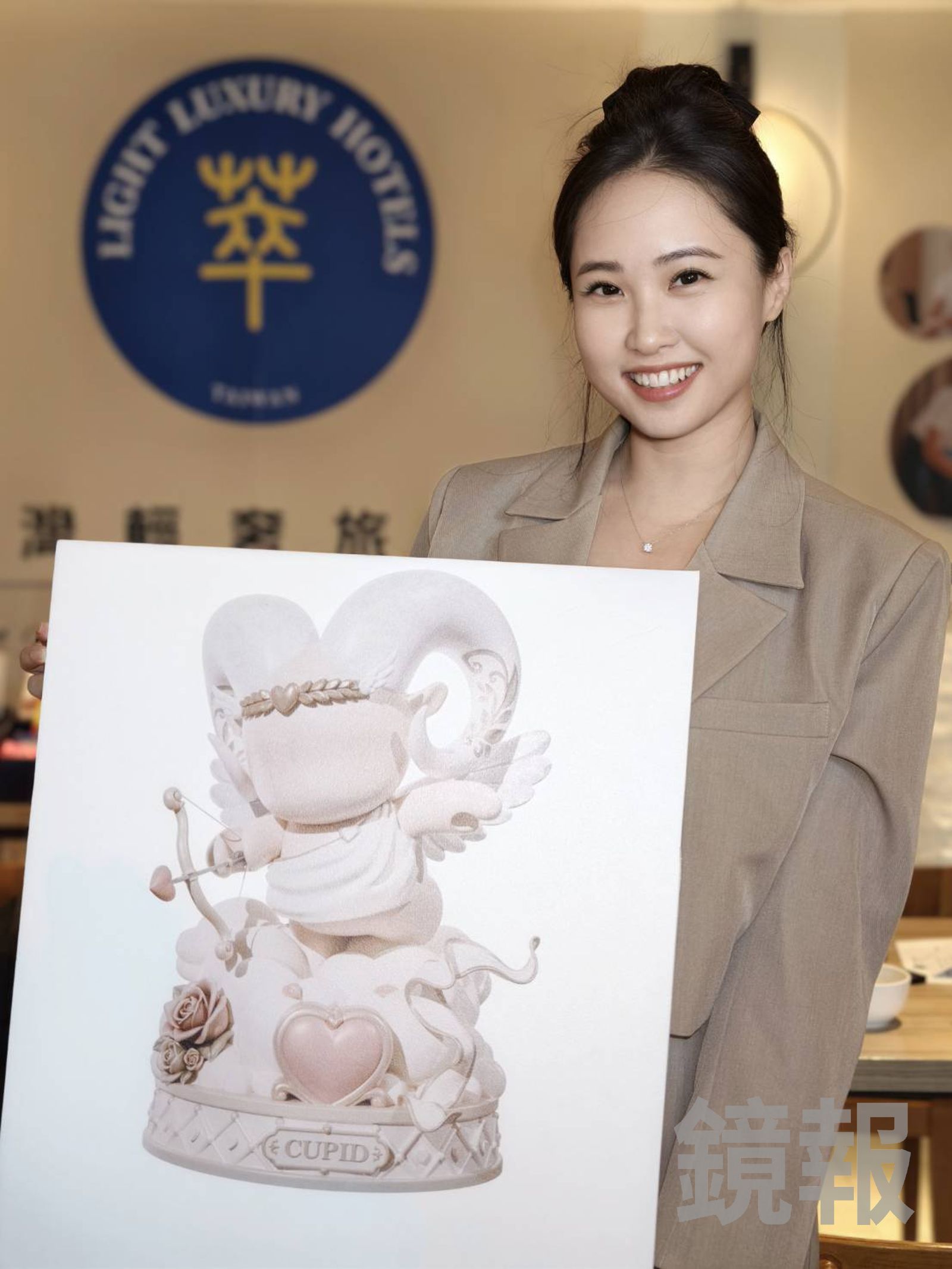藝廊總監楊于葳提供藝術品「邱比特領頭羊」與3旅館聯名合作,希望跨界美學的體驗,讓藝術走進民眾生活的日常。林建鋒攝