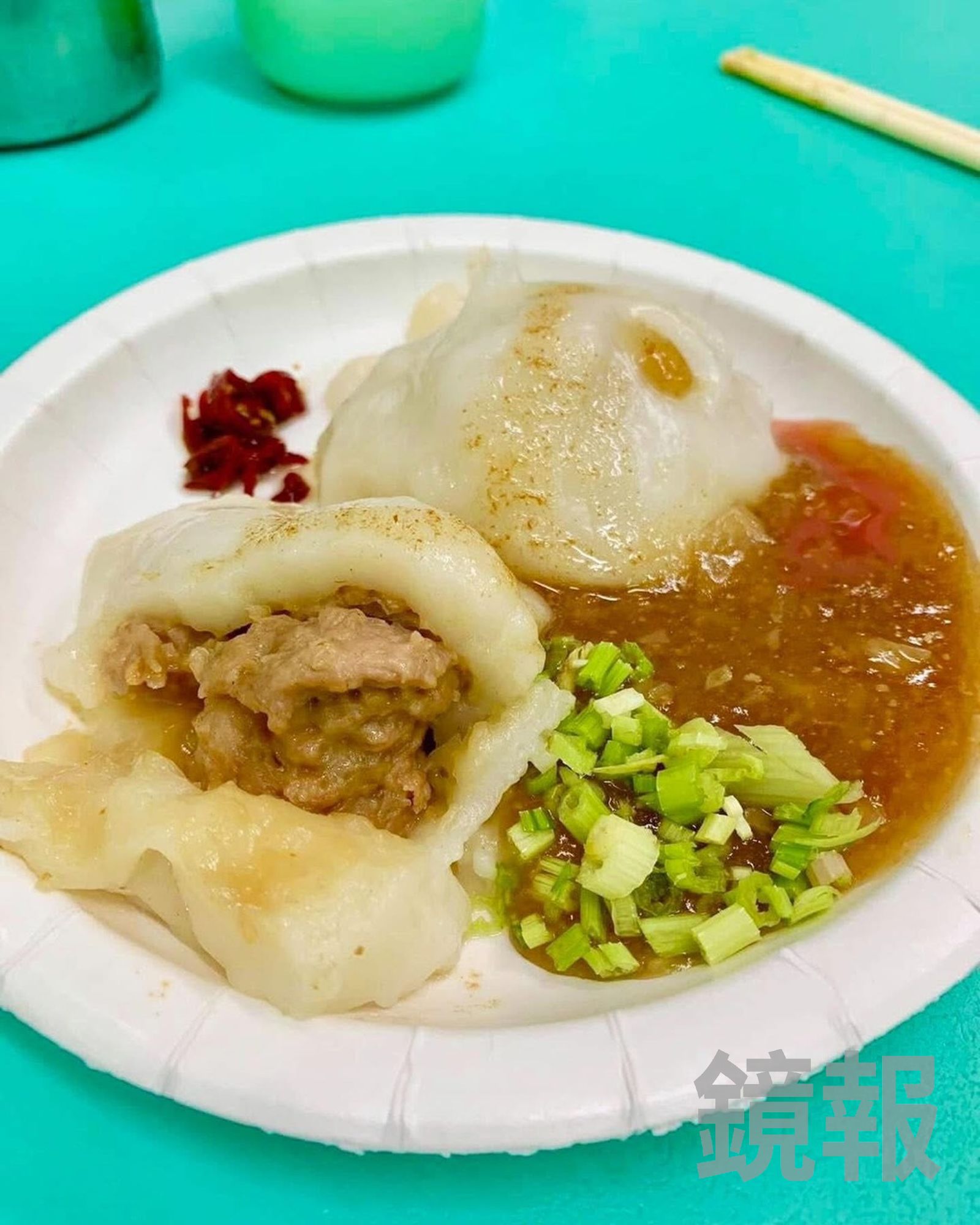 「肉圓」外皮軟卻有Ｑ度，肉質有彈性且醃漬入味。（50元／２粒）