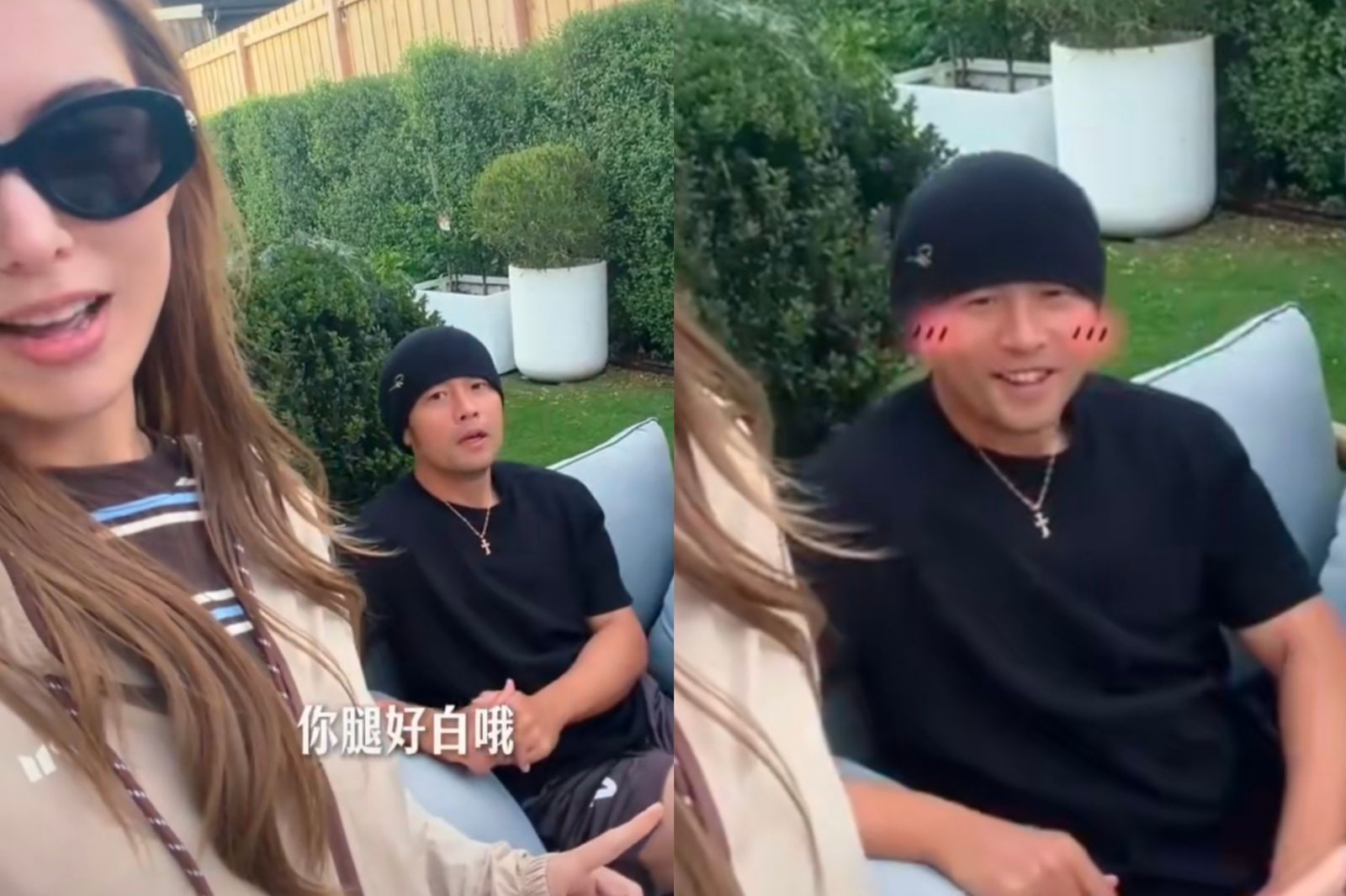 昆凌才開抖音就放閃！緊盯周杰倫大腿喊「好白」　天王害羞反應全被拍