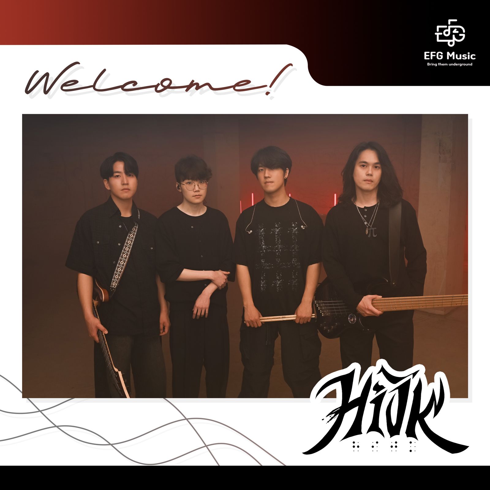 韓國樂團HIJK上月29日才首度曝光亮相，不到1個月就遭公司解約。翻攝X@@Music_EFG