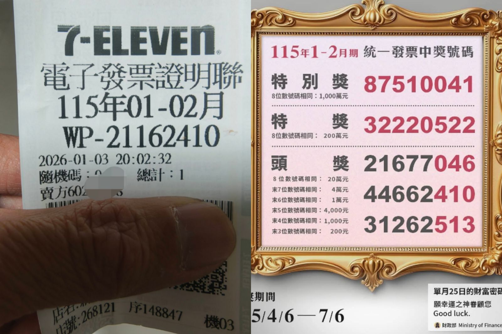 超狂！他花1元買筷子「統一發票爽中大獎」 　網驚呼：投報率4000倍