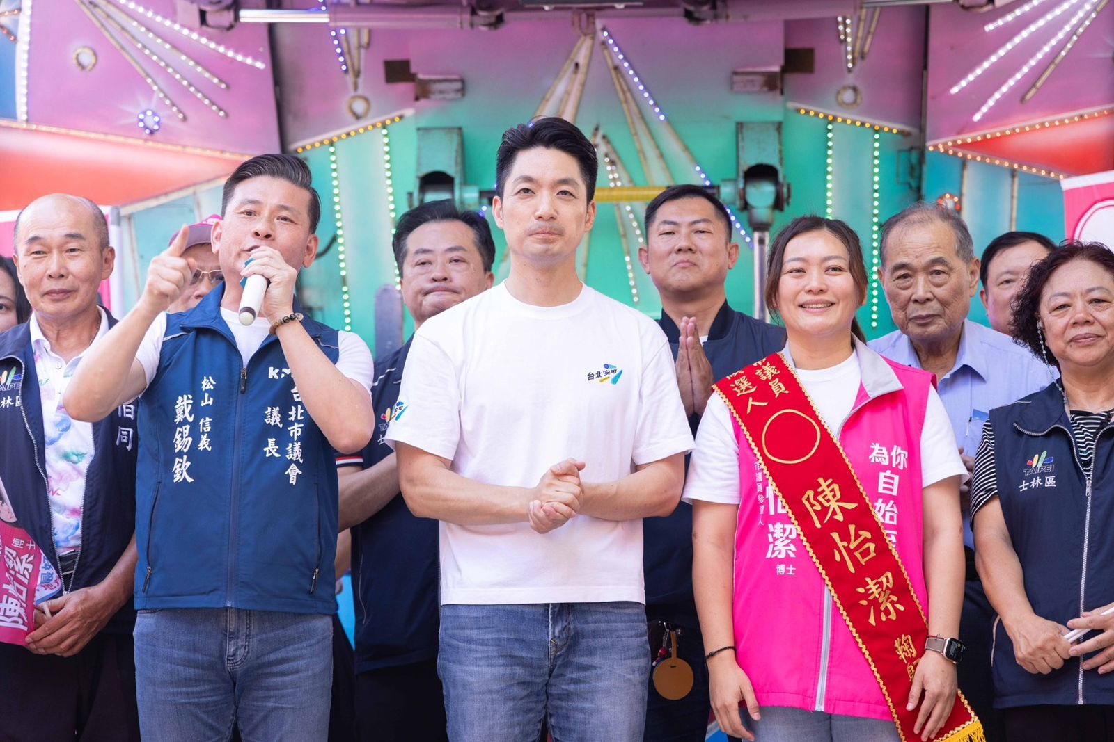 台北市士北區議員參選人陳怡潔天母競選總部今(18日)成立。圖/陳怡潔辦公室提供